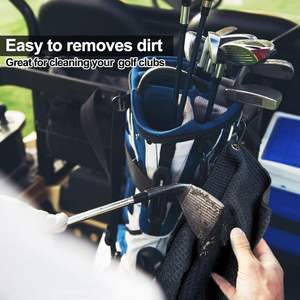 Custom Premium Golf Towel with Carabiner <b>Clip</b> Absorbent Microfiber Waffle Golf Towel <b>for</b> Cleaning Golf Ball Club Putter Iron - Product Image 4