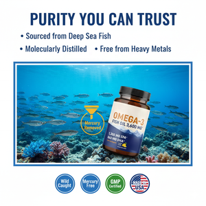 Cápsulas de Óleo de Peixe Omega 3 de Alta Potência 3600mg com 1300 EPA 860 DHA Sabor Natural de Limão Suplemento Dietético 120 Unidades - Product Image 6