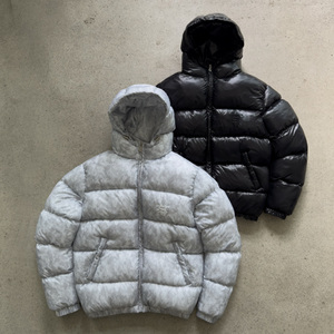 Blouson matelassé <span class=keywords><strong>extra</strong></span> épais zippé, coupe oversize ample, couleur unie, coupe courte, coupe-vent et imperméable - Product Image 1