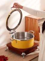Équipement de restaurant Chauffe-plats électrique contemporain de couleur ronde pour traiteur Ensemble de plats de chauffe-plats en acier inoxydable pour buffet