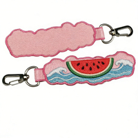 Porte-clés brodé anime fantaisie double face avec logo personnalisé