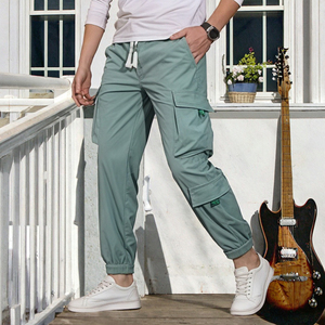 2026 Autumn Trendy Wide Leg Men's Retro Cargo Pants Casual Loose Straight Mid Waist Corduroy 100% Polyester - Product Image 3