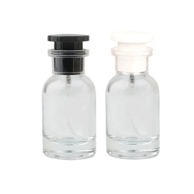 Venta al por mayor único personalizado 30ml 50 ml de lujo vacío vidrio Spray botellas de perfume botella de vidrio de embalaje