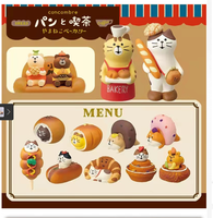 Artisanat en résine de style japonais ZAKKA, inspiré d'Instagram, en forme de chat, à motifs de dessins animés, sur le thème du pain, pour la décoration de cafés et de pâtisseries, jouets décoratifs