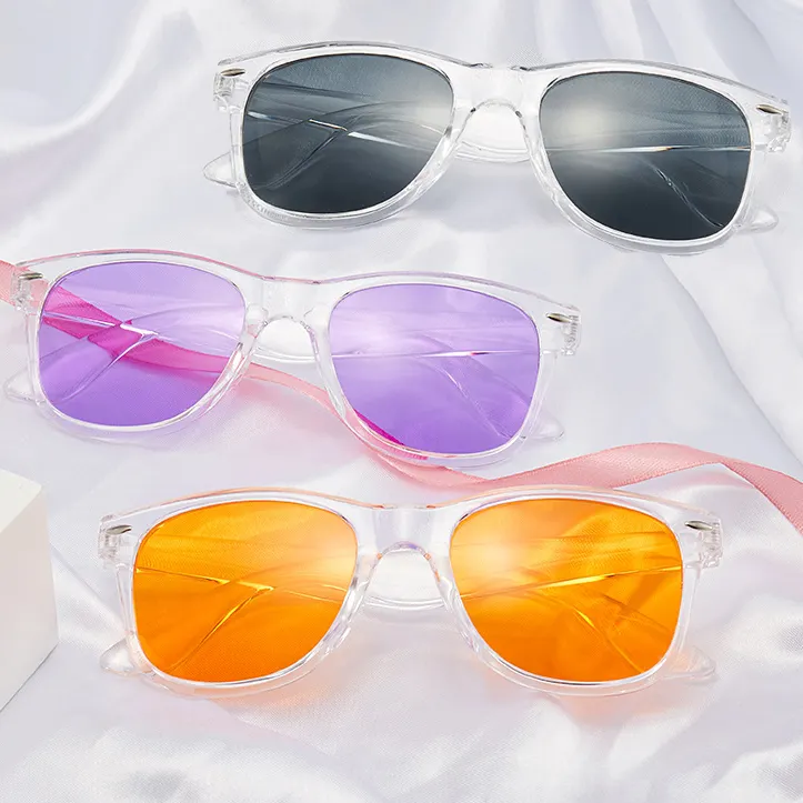 Factory Wholesale Retro Fashion Custom Logo Designer Sunglasses 2023 Colorful Lens Round Shade Sunglasses For Men Women