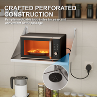 Étagère de rangement réglable en métal pour cuisine, support pour four à micro-ondes