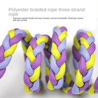 Noël personnalisé sangle de téléphone portable trois brins corde tissé à la main en métal anneau boucle multicolore bandoulière sangle