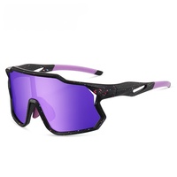 Lunettes de soleil de vélo polarisées UV400 avec verres TAC bleu glacé, monture en PC, étanches, lunettes de sport de plein air