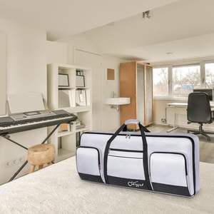 Free sample Key <b>Keyboard</b> Case Carrying Piano Cover, <b>Keyboard</b> Gig Bag with 2-Pocket <b>Keyboard</b> Bag,600D Durable Oxford Inside - Product Image 4