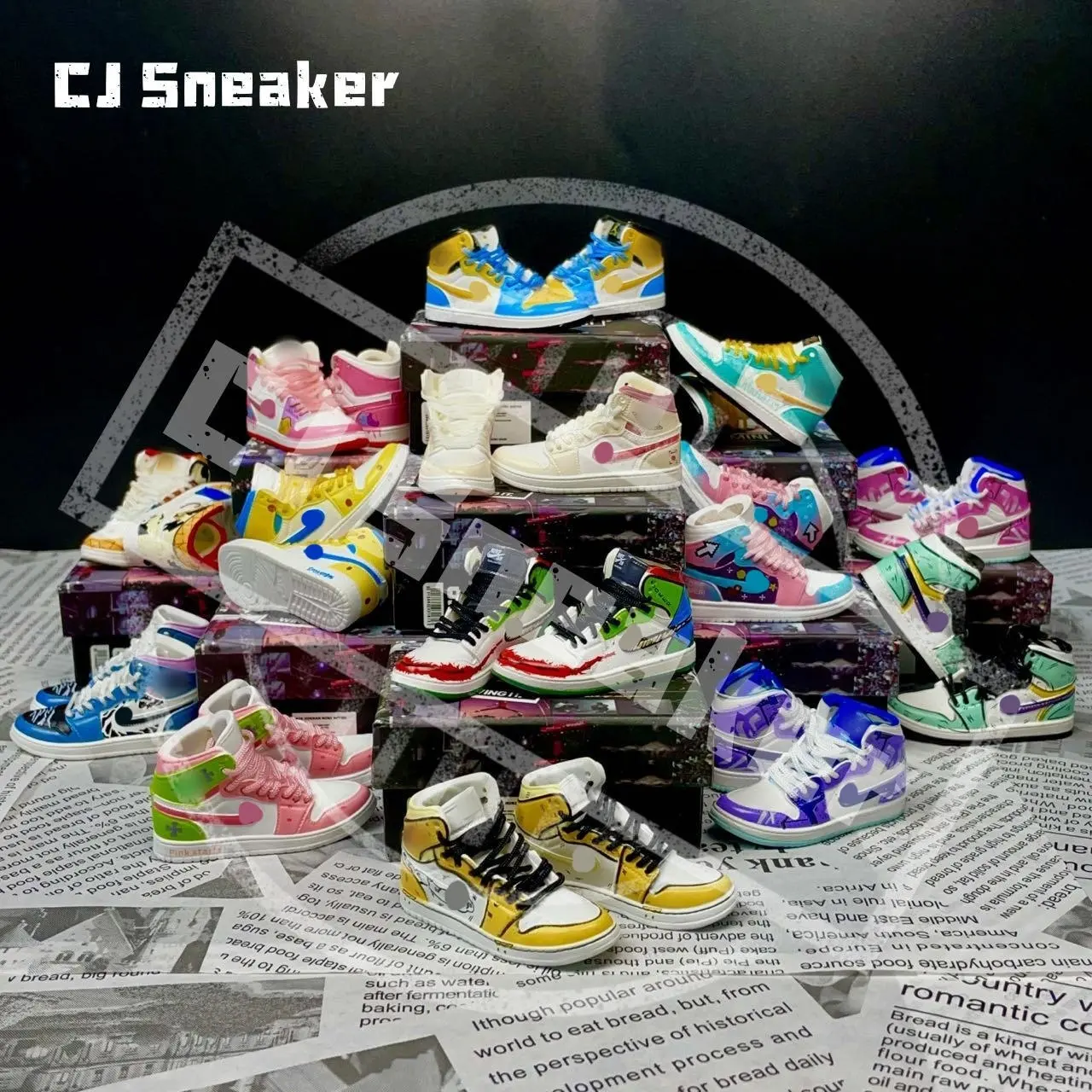 Hot Sell mini sneaker Design Rubber Keychains UV printing