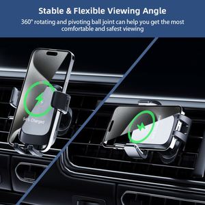 Nuevo Soporte de Carga Inalámbrica para Auto, Cargador Inalámbrico de 15W, Soporte para Teléfono con Carga Rápida en el Auto - Product Image 6
