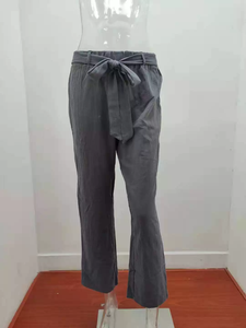 Daily Casual Outfit Weekend Trip Boho Linen Style High Waist Breathable Women's <b>Pants</b> - Product Image 3