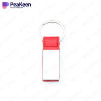 Großhandel Free Design Logo Blank Metall Rindsleder Leder Schlüssel anhänger Benutzer definierte Leder Schlüssel bund
