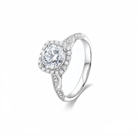 Bague de mariage de luxe en argent plaqué S925, bague de fiançailles en argent sterling 925 pour femme, accessoires de bijoux