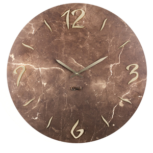 HORLOGE MURALE EN QUARTZ ET MARBRE MAROCAIN, DIAM. 50CM - Product Image 1
