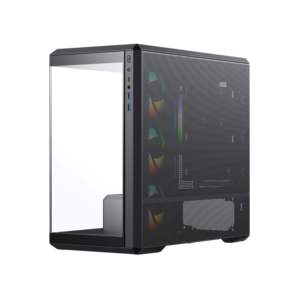 ITX/MICRO ATX Noir <span class=keywords><strong>ABS</strong></span> + ARGB bande lumineuse panneau avant <span class=keywords><strong>pc</strong></span> de jeu système de refroidissement par eau boîtier <span class=keywords><strong>PC</strong></span> Micro-Tour - Product Image 1