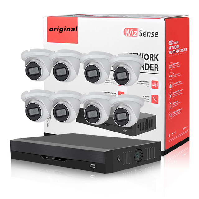 4K 4MP 8MP Wizsense IP Camera Video Recorder 8 Channel 16 Channel 2Sata Max 20TB SMD Plus Poe Nvr Kit Camera System