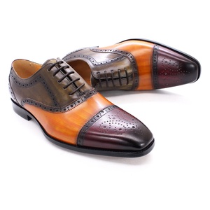 <span class=keywords><strong>Scarpe</strong></span> Oxford da <span class=keywords><strong>Uomo</strong></span> in Vera Pelle Fatte a Mano, Altre <span class=keywords><strong>Scarpe</strong></span> Formali Trendy per <span class=keywords><strong>Uomo</strong></span>, Nuova Moda 2021, Colori Misti - Product Image 4