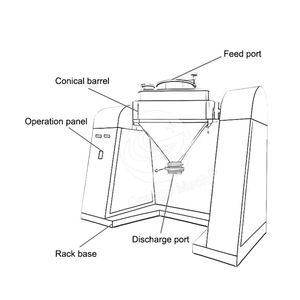ORME Stainless Steel Tumbler 50kg <strong>Small</strong> Dry Powder Soap Mix Machine Rotating Drum Detergent Powder Mixer - Product Image 2