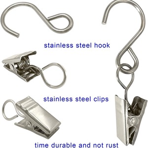 S <b>Hook</b> Clips Silver Iron <b>Hanging</b> <b>Hooks</b> <b>For</b> Kitchen Bathroom Storage Photo Display - Product Image 5