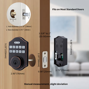 สมาร์ทล็อคโลหะผสมสังกะสีแบบหนัก ทนทาน ควบคุมการเข้าออกด้วยบลูทูธ Tuya  แบบไร้กุญแจ พร้อมรหัสผ่าน สำหรับอพาร์ทเมนต์และสำนักงาน - Product Image 3