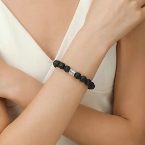 Pulsera del zodiaco de Aries, piedra natural con cuentas de roca volcánica, regalo de joyería unisex - Product Image 2