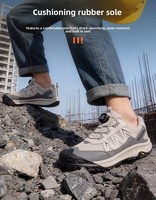 Chaussures de sécurité à bout rotatif en acier, basses, avec empeigne en maille respirante et légère, protection contre les chocs aux orteils