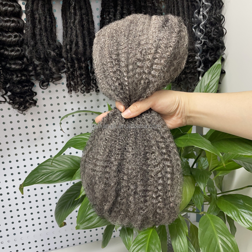 KAMA Bulk Remy Human Hair Wholesale Afro Kinky 4C Texture Pre-Stretch Kinky Curly Braiding Hair Bulk Braids Twists Detail Section 6