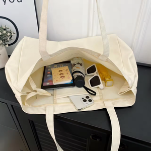 Custom Logo Oversized <b>Tote</b> <b>Bags</b> Cotton Canvas Reusable Durable Giant <b>Large</b> Grocery Shopping Sporty <b>Bag</b> for Yoga and Pilates - Product Image 3