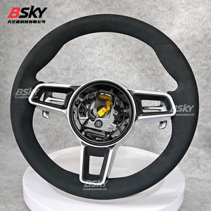 Volante Personalizzato in Pelle Scamosciata Aggiornato per Porsche Panamera Macan Cayenne Taycan 911 718 997 958 981 987 - Product Image 5