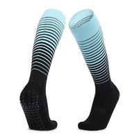 Zhongde Compression tricoté genou haut Football Football chaussettes pour hommes femmes drôle poignée anti-dérapant corps manchette hiver bas bas