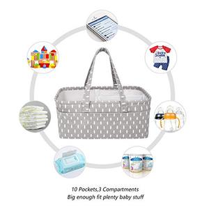 <span class=keywords><strong>Sac</strong></span> <span class=keywords><strong>à</strong></span> dos de rangement pour bébé, grand, écologique, portable, avec fermeture éclair et motif imprimé, idéal pour une fête prénatale - Product Image 4