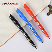 Stylo marqueur permanent GENVANA à pointe fine 1,0 mm, encre à base d'huile, anti-séchage 72 heures, étanche, avec logo personnalisé, 3 couleurs
