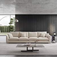 Modernes minimalistisches Reis-Weißwolken-Sofa-Set Möbel Federcouch Wohnzimmer-Sofas
