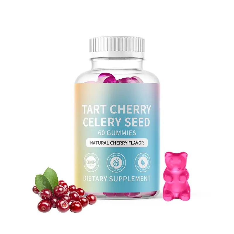 Dietary Supplement Private Label OEM Tart Cherry Gummies Vegan Health Promotes Support 60 Vegan Gummies