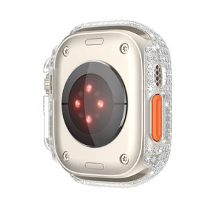 Étui Bling pour <span class=keywords><strong>Apple</strong></span> <span class=keywords><strong>Watch</strong></span> <span class=keywords><strong>Ultra</strong></span> 49mm dur PC étui de <span class=keywords><strong>Protection</strong></span> complet en strass accessoires pour IWatch Diamond Frame Face Cover - Product Image 4