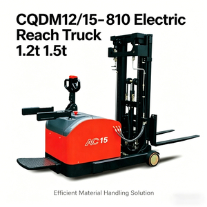 Chariot élévateur électrique à mât triple CQDM15, capacité 1500 kg, portée 5500 mm, pour manutention en entrepôt, modèle standard avec plateforme de conduite - Product Image 4