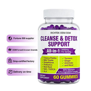 OEM özel etiket anti-alkol karaciğer temizlemek detoks onarım rahatlatmak 1500Mg süt Thistle Anti Hangover Gummies - Product Image 1