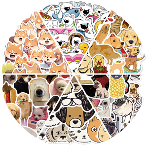 HOYO 300 Pegatinas de Cachorros, Calcomanías de Vinilo Impermeables de Perros, Labrador Retriever, Pastor Alemán para Monopatín y Maletas - Product Image 1