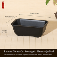 Pots à fleurs rectangulaires carrés pour plantes succulentes, en résine céramique, design respirant, plastique épaissi, écologique, style chinois rustique