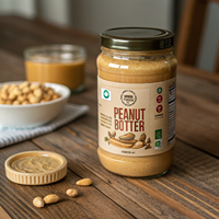Rouleau d'étiquettes d'emballage auto-adhésives personnalisées en PET Beurre d'arachide imprimé UV brillant mat holographique pour carton alimentaire
