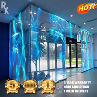 Pantalla LED Transparente HD para Ventanas, Pantalla Holográfica Invisible RX, Pantalla LED Flexible para Interiores, Mural Publicitario LED para Exposiciones