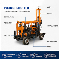 Machine de forage de puits d'eau portable YCS200T, petite, rotative, diesel et électrique, à vendre à bas prix