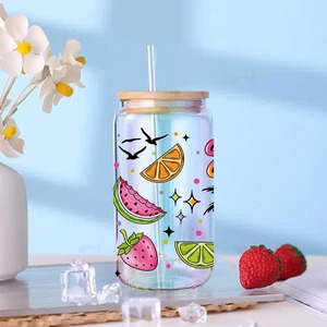 Etiquetas Adhesivas <span class=keywords><strong>para</strong></span> Botellas de Vidrio de 16 oz con Aroma Vibrante a Frutas de Verano, Decoración Colorida <span class=keywords><strong>para</strong></span> Momentos Festivos, Etiquetas DTF - Product Image 3