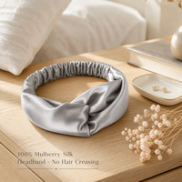 Nouvelle collection recommandée : Bandeaux imprimés en soie de mûrier 100% (16/19/22/25 Momme) pour accessoires féminins