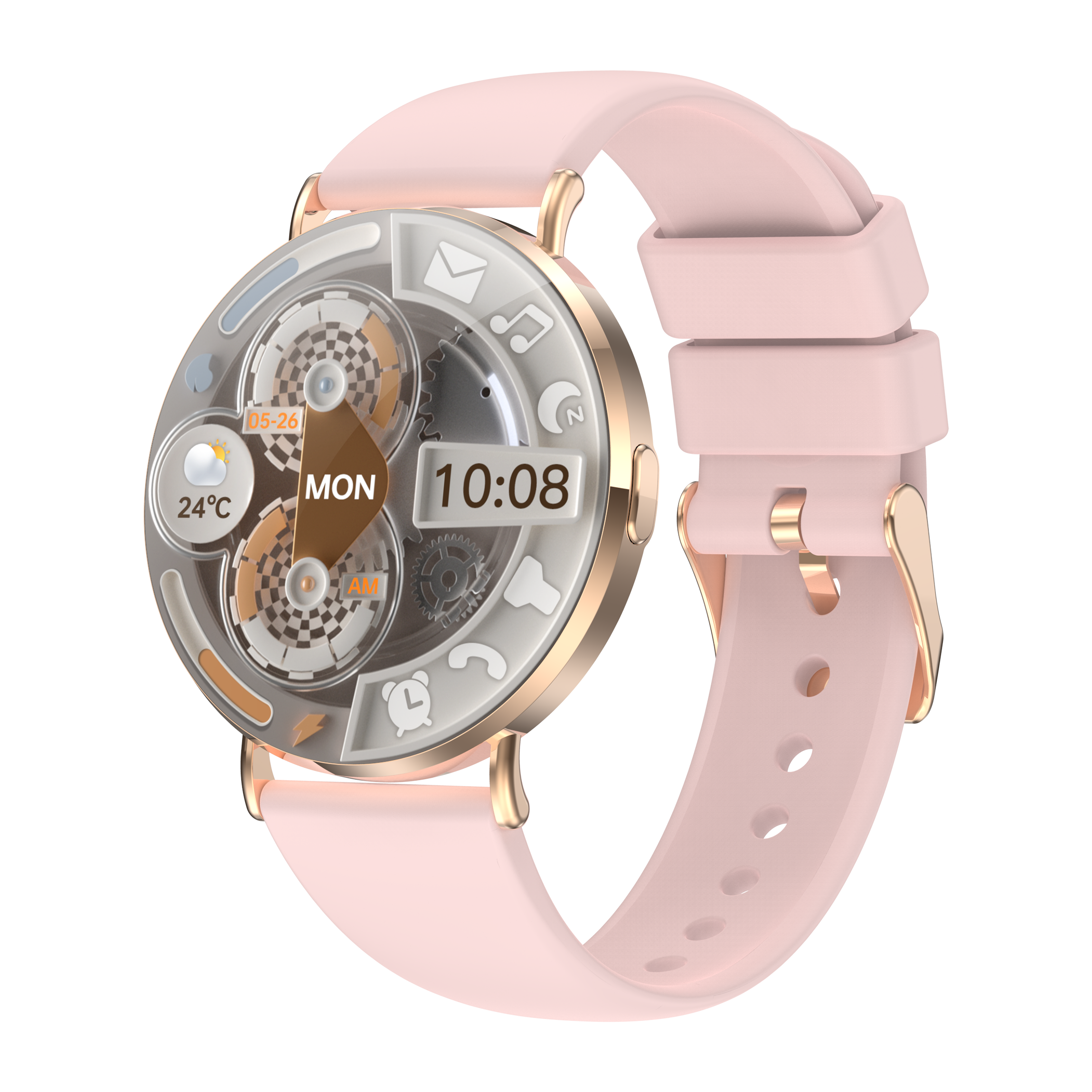 Correas de silicona doradas y rosas