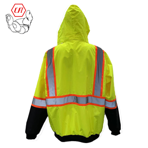 Veste bomber haute visibilité pour <span class=keywords><strong>homme</strong></span>, 4 en 1, veste de sécurité réfléchissante, vêtements réfléchissants, vente chaude - Product Image 5