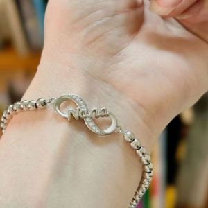 Infinite Loop love Heart Beaded <b>Bracelet</b> for Women Zircon Letter <b>Bracelet</b> Best Friend Gift Mom <b>Sister</b> Letter Charm <b>Bracelet</b> - Product Image 3