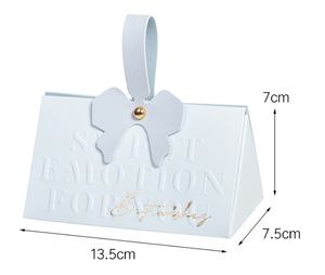 DAMAI Wholesale Bow Decorated Foldable Handheld <b>Wedding</b> <b>Box</b> for Bridal Shower Engagement Party Guest Favors Paper <b>Box</b> - Product Image 6