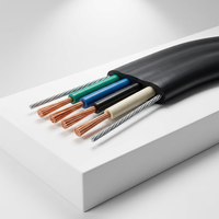 Câble plat festonné YFFB-G 2-66 conducteurs en cuivre renforcé de fil d'acier, flexible NBR pour grue de levage